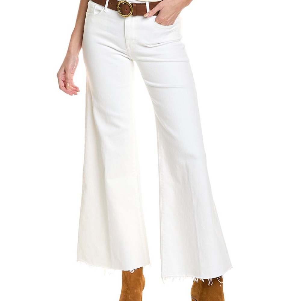 MOTHER White Flare Wide Leg Jeans